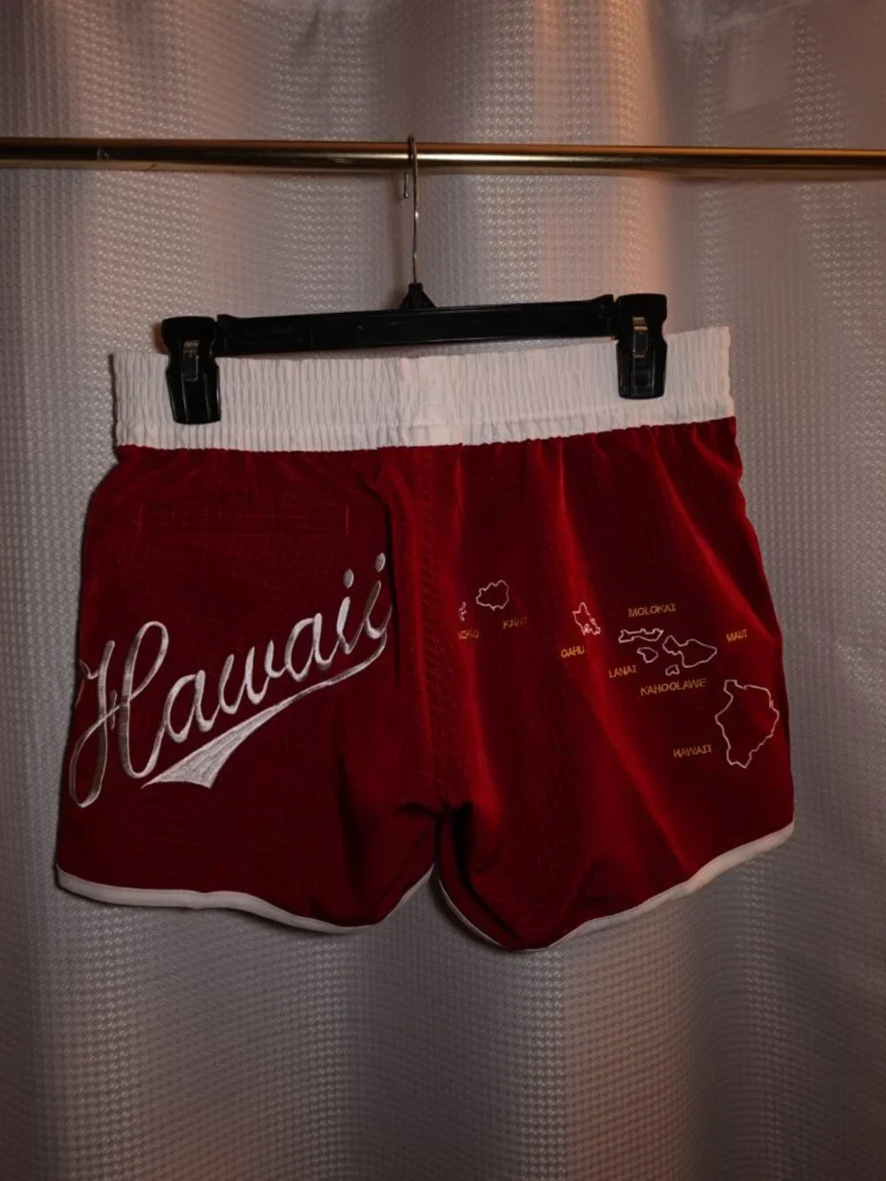 Red Hawaii Shorts